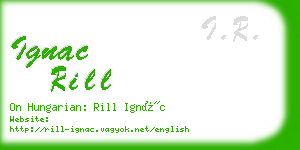 ignac rill business card